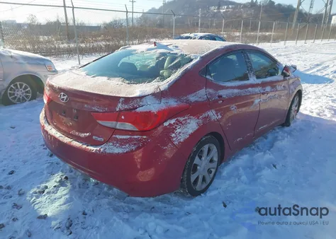 2012 Hyundai Elantra Limited (Ulsan Plant) z USA, uszkodzony, nr VIN KMHDH4AE7CU235886